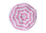 BODENKISSEN rund, rosa-weiß gestreift, Ø 40/15 cm