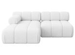 ECKSOFA modulares Sofa Razon-L1 - 190x160x70 cm Weiß Bouclé