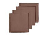 STOFFSERVIETTEN 4er-Set braun 45/45 cm, 100% Baumwolle