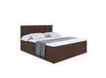 BOXBETT mit Matratze H4 und Lattenrost - MARCE - 140x200 - H4 - Braun