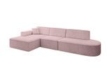 ECKSOFA Ottomane Links IREA-L2-v3 - 327x165x77 cm Rosa