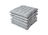 STUHLKISSEN 6er-Set grau 40/40/6,5 cm