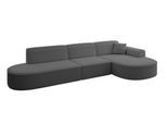 ECKSOFA Ottomane Rechts MARI-L2 - 328x171x79 cm Grau Bouclé
