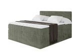 BOXSPRINGBETT mit Matratze H3|H4 und Lattenrost - TOLO KING 140x200 Cord - Olive