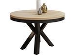 ESSTISCH Clara runder ausziehbarer, Sonoma Eiche 100-180/100/76 cm