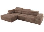 ECKSOFA RILASSO L Braun Cord - links