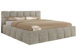 POLSTERBETT NIRA CLASSIC 140/200 - Beige Strukture - Schaum-Matratze