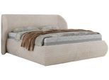 POLSTERBETT CAELA CLASSIC 180/200 - Beige Cord - Multipocket-Matratze