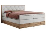BOXSPRINGBETT VENETO KING 140/200 Weiß Kunstleder - H3