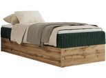 BOXBETT WOOD ZERO 90/200 - Dunkelgrün Cord - H3 - Topper T25