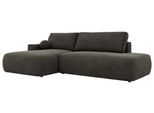 ECKSOFA TAREN L Dunkelgrau Velvet - Links