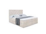 BOXBETT mit H4-Matratze und Lattenrost - LEPARO - 140x200 Ecru