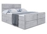 BOXSPRINGBETT AURA-Z KING - 140 x 200 - H3/H4 - Hellgrau