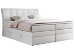 BOXSPRINGBETT GOLD-10 KING 120/200 Weiß Kunstleder - H3
