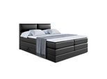 BOXSPRINGBETT BOXI3 KING - 160x200 - H3/H4 - Schwarz Hochglanz
