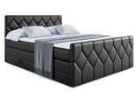 BOXSPRINGBETT CATOR-Z KING - 160x200 - H3/H4 - Schwarz Hochglanz