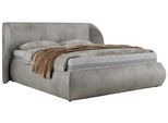 POLSTERBETT CAELA CLASSIC 140/200 - Hellgrau Velvet - Schaum-Matratze
