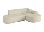 ECKSOFA Ottomane Rechts MARI-L1-v3 - 243x171x83 cm Beige Bouclé