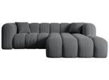 ECKSOFA Ottomane Rechts OLEA-L1 - 231x173x74 cm Dunkelgrau