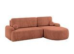 ECKSOFA mit Schlaffunktion und Bettkasten LIRA-L - 264x172x89 Apricot
