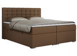 BOXBETT SUSAN 200/200 Braun Kunstleder - H4