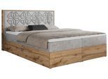 BOXBETT NESSI - 140/200 Hellgrau Velvet - H4