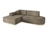 ECKSOFA Ottomane Links IREA-L1 - 234x171x83 cm Braun