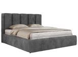 POLSTERBETT SAVINO CLASSIC 140/200 - Grau Cord - Multipocket-Matratze
