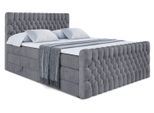 BOXSPRINGBETT SERENE-Z KING - 120 x 200 - H3/H4 - Dunkelgrau