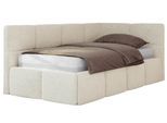 JUGENDBETT ARVO 90/200 - Creme Strukture - ohne Matratze - Rechts Seite
