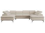 WOHNLANDSCHAFT PETER U Boucle Beige