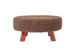 STRICK-HOCKER braun, rund 62/62/30 cm