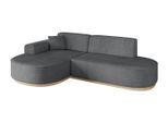 ECKSOFA Ottomane Links MARI-L1-v1 - 243x171x83 cm Dunkelgrau Cord
