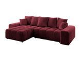 ECKSOFA Ottomane links ENIL-L 297x189x68 Bordeaux Velours