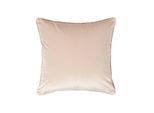 KISSENHÜLLE Samt mit Paspel – creme 46/46 cm
