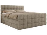 BOXSPRINGBETT ALTIVO KING DUO 180/200 - Dunkelbeige Strukture - H4