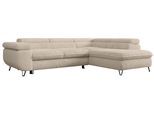 ECKSOFA PEDRO L Ecru Plüsch - Rechts Seite