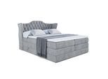 BOXSPRINGBETT VILA KING - 200x200 - H3/H4 - Grau