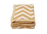 STRICKDECKE 150/200 cm, Zickzack-Muster Baumwolle
