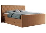 BOXSPRINGBETT KING VELEN 160/200 Orange Struktur - H3