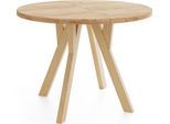 ESSTISCH Avero runder ausziehbarer, Eiche Craft braun 100-140/100/77 cm