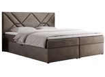 BOXBETT NEOMI 160/200 - Braun Velvet - H4 - Topper T25