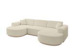 WOHNLANDSCHAFT MARI-U1-v1 - 303x171x83 cm Beige Bouclé