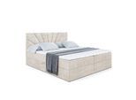 BOXBETT mit Matratze H4 und Lattenrost - MILTIO - 140x200 cm - H4 - Ecru