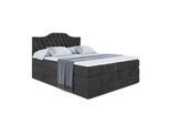 BOXSPRINGBETT VILA-1 KING - 140x200 - H3/H4 - Schwarz