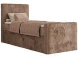 BOXBETT TILIANO DUO 90/200 - Braun Cord - H3 - Topper T25 - Links Seite