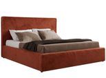 POLSTERBETT CORIVO CLASSIC 160/200 - Orange Plüsch - Schaum-Matratze