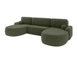 WOHNLANDSCHAFT mit Schlaffunktion und Bettkasten LIRA-U - 335x172x89 Grün