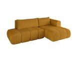 ECKSOFA Ottomane Rechts CLOUD-L 280x185x90 Senfgelb Cord
