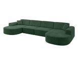 WOHNLANDSCHAFT MARI-U2 - 388x171x79 cm Grün Cord